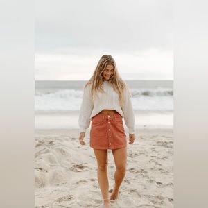 NWT Free People Ray Cord Mini Skirt “Myrrh” size 6